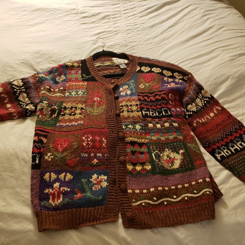 Gently Used Heirloom Collectibles Multi Pattern Sweater